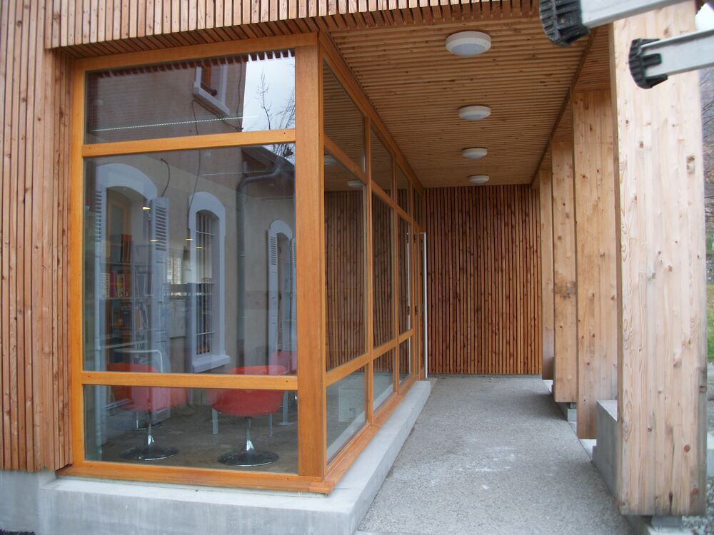 Entrée vitrée bois gamme MENEPURE